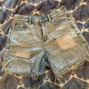 ae denim shorts